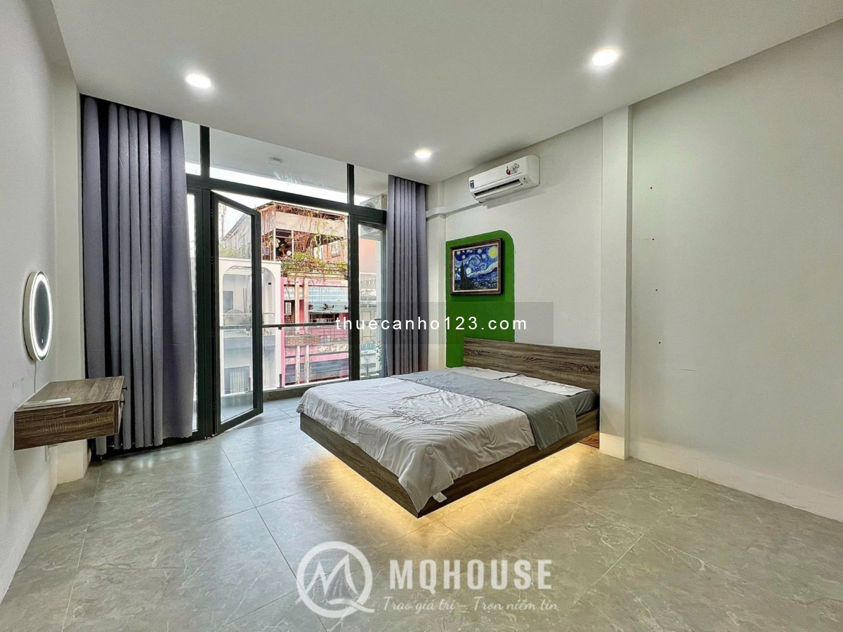 Cho thuê căn hộ 1 phòng ngủ 40m², gần Học viện Hàng không, ban công thoáng mát