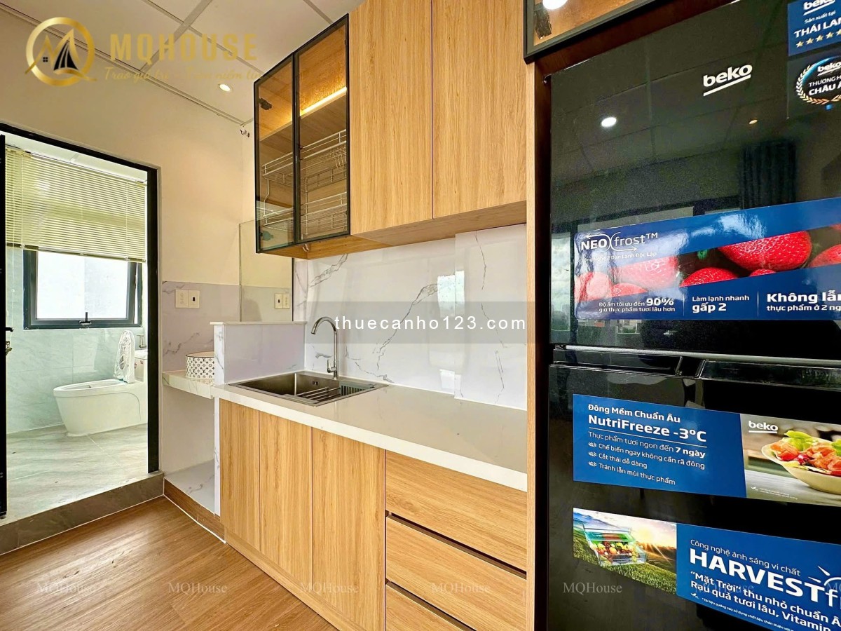 Cho thuê căn hộ 2PN siêu rộng full nội thất ngay khu Bàu Cát, Tân Bình.