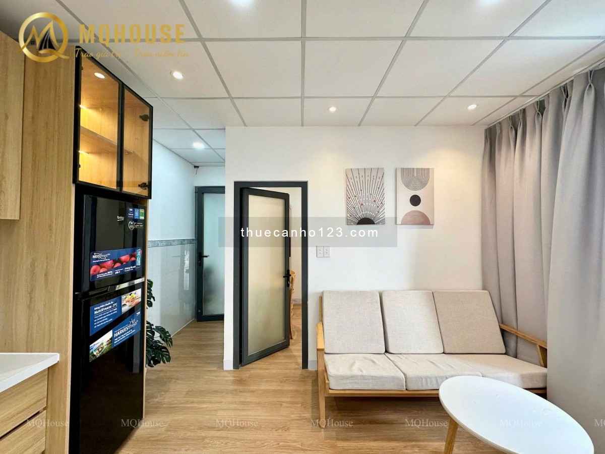 Cho thuê căn hộ 2PN siêu rộng full nội thất ngay khu Bàu Cát, Tân Bình.