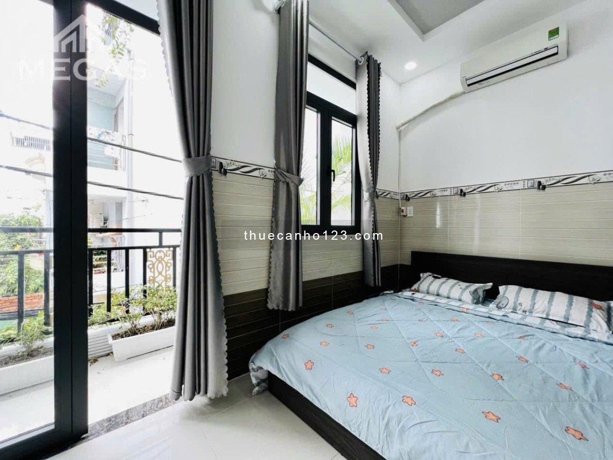 Cho thuê phòng studio full nội thất vừa xây, có ban công + cửa sổ cực thoáng, gần AEON Tân Phú