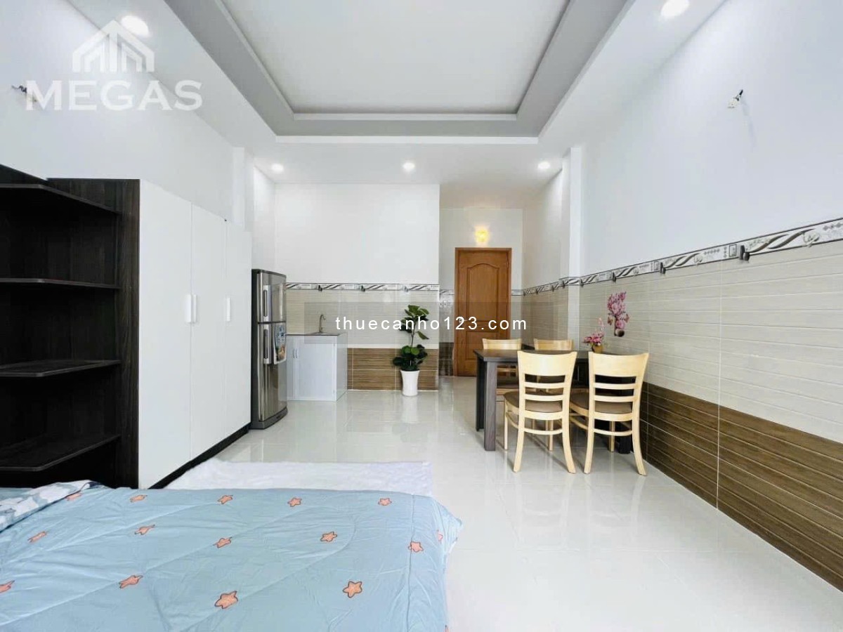 Cho thuê phòng studio full nội thất vừa xây, có ban công + cửa sổ cực thoáng, gần AEON Tân Phú