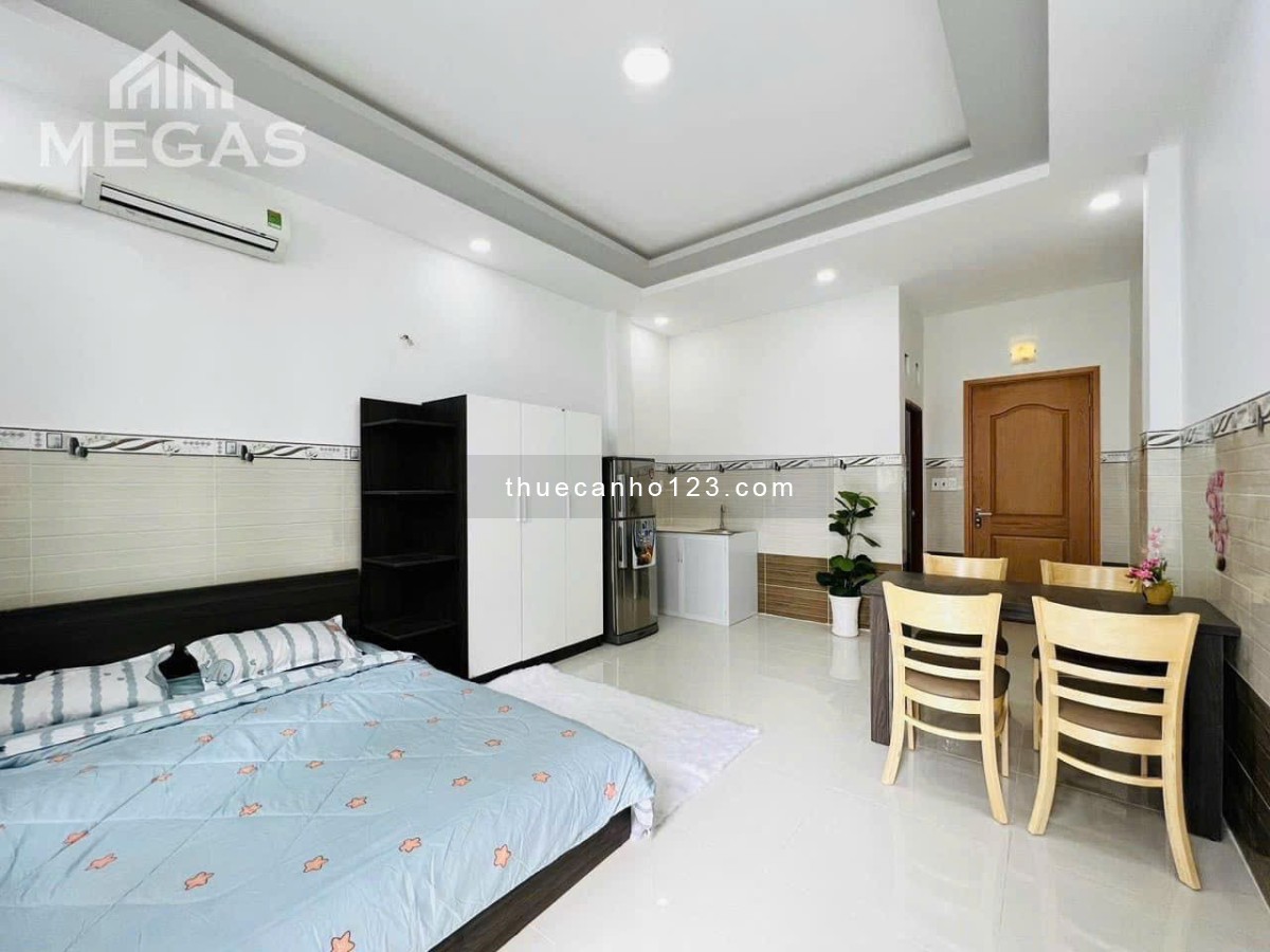 Cho thuê phòng studio full nội thất vừa xây, có ban công + cửa sổ cực thoáng, gần AEON Tân Phú