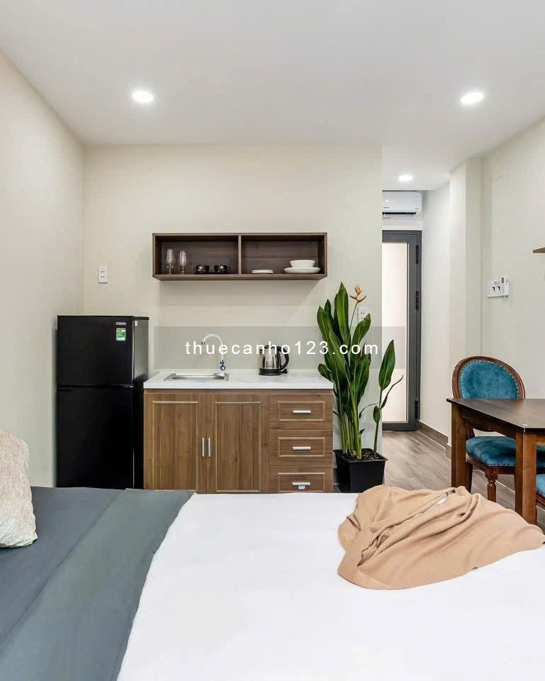 Cho thuê căn hộ 1 phòng ngủ gần sân bay Tân Sơn Nhất, ban công thoáng mát