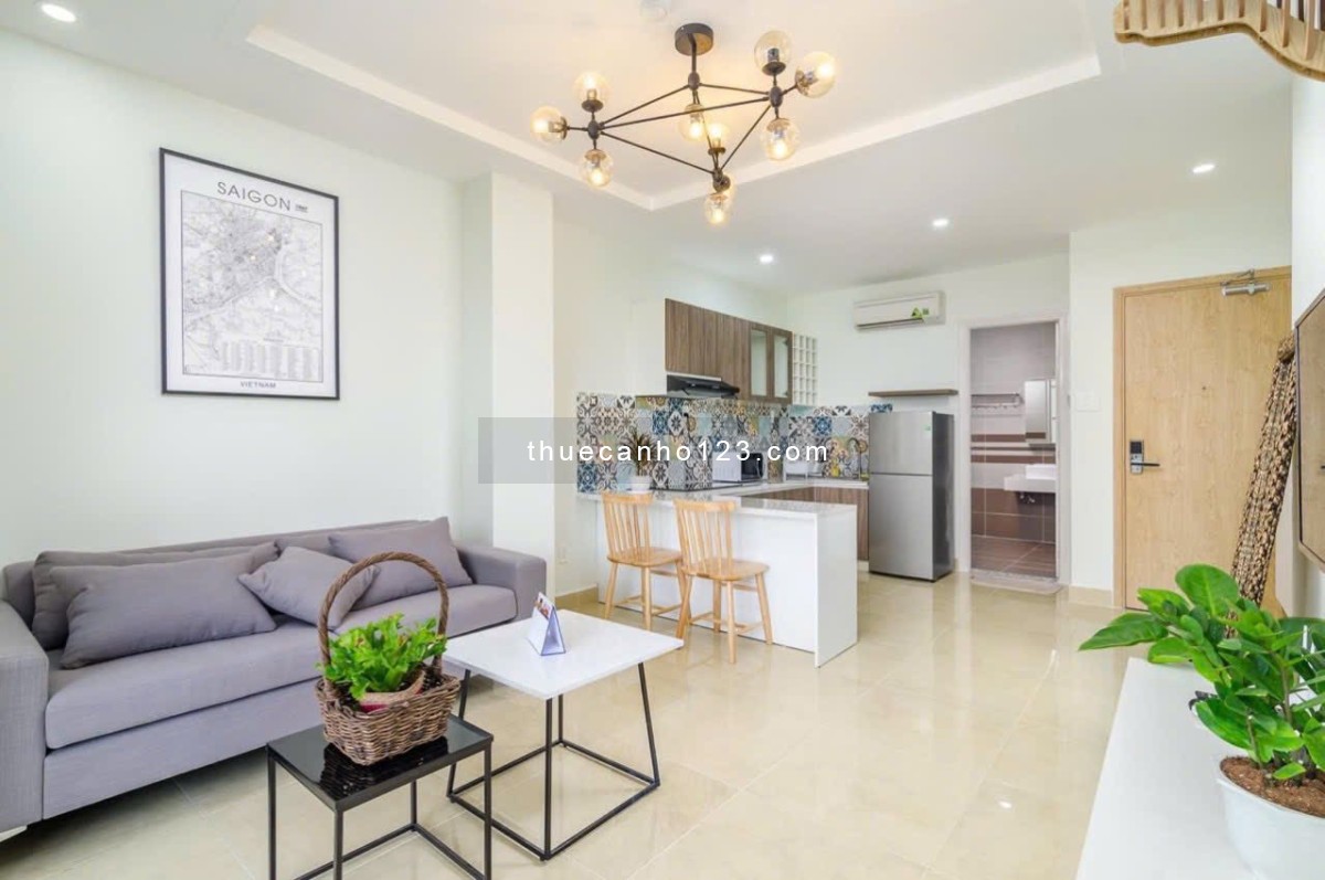 Cho thuê căn hộ 1PN – 1PK, view thoáng, full nội thất cao cấp, vào ở liền! Khu sân bay – K300 – Etow