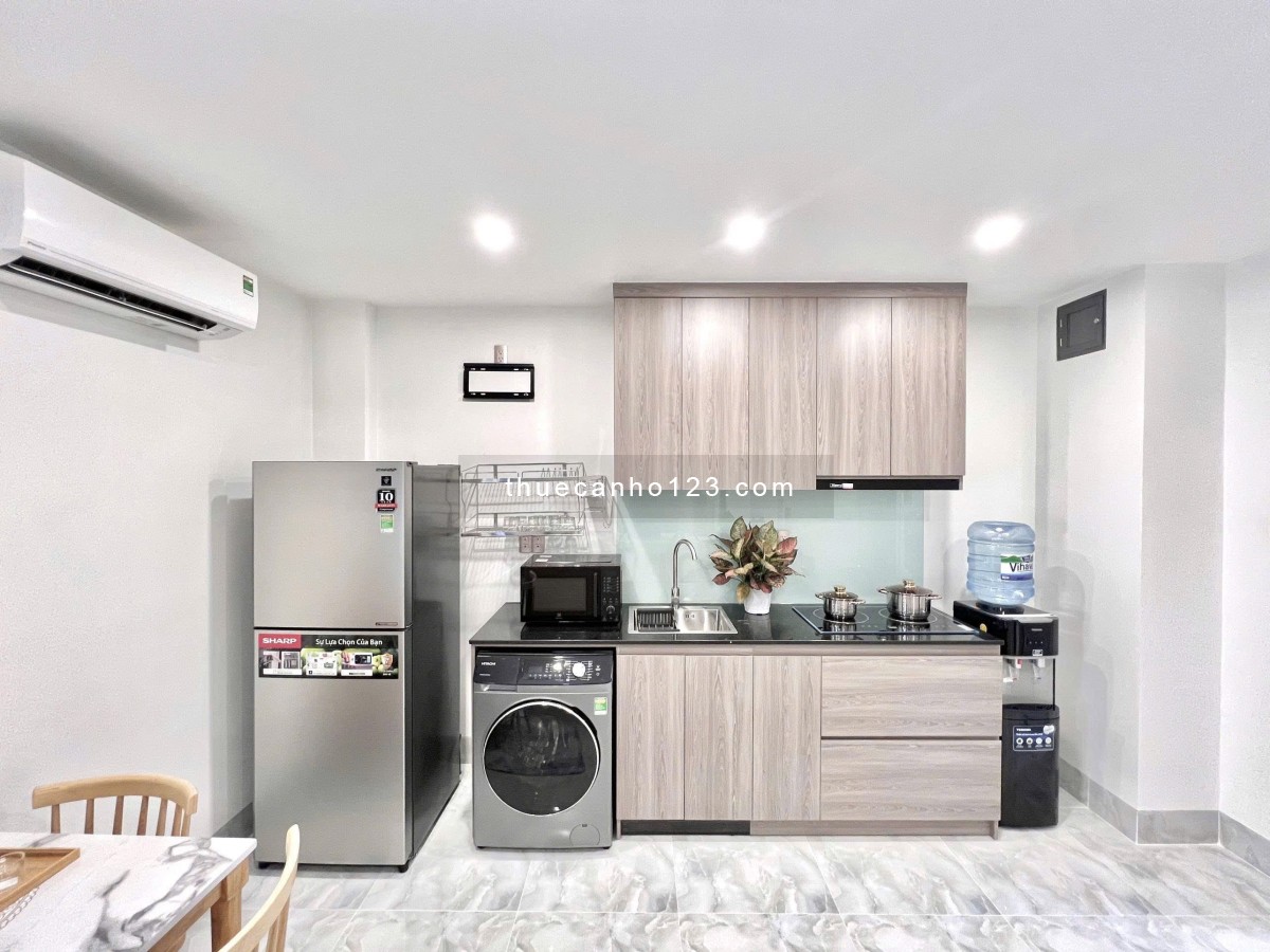 Căn hộ 1PN decor siêu thơ, cửa sổ thoáng, full nội thất, máy giặt riêng, bếp hút mùi, gần Q1,3,GV