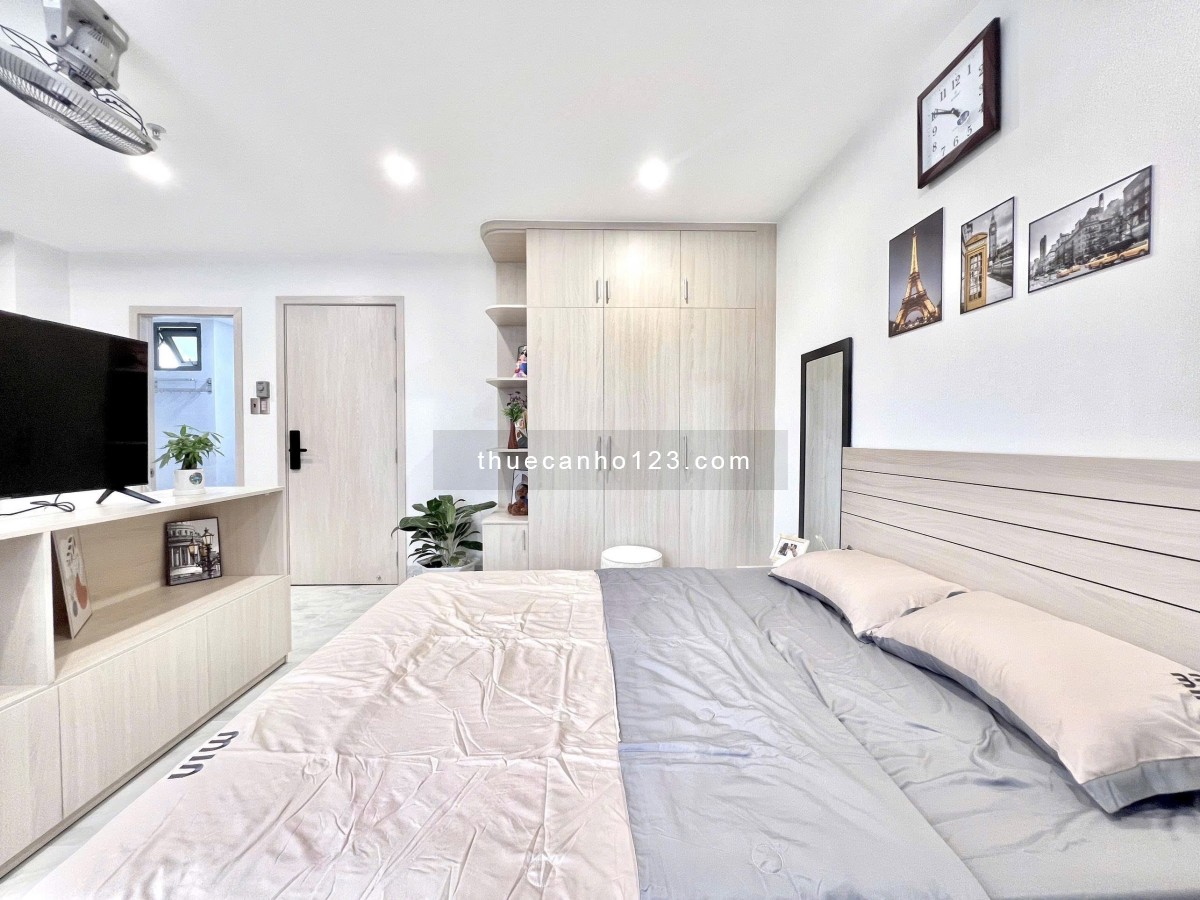 Căn hộ 1PN decor siêu thơ, cửa sổ thoáng, full nội thất, máy giặt riêng, bếp hút mùi, gần Q1,3,GV
