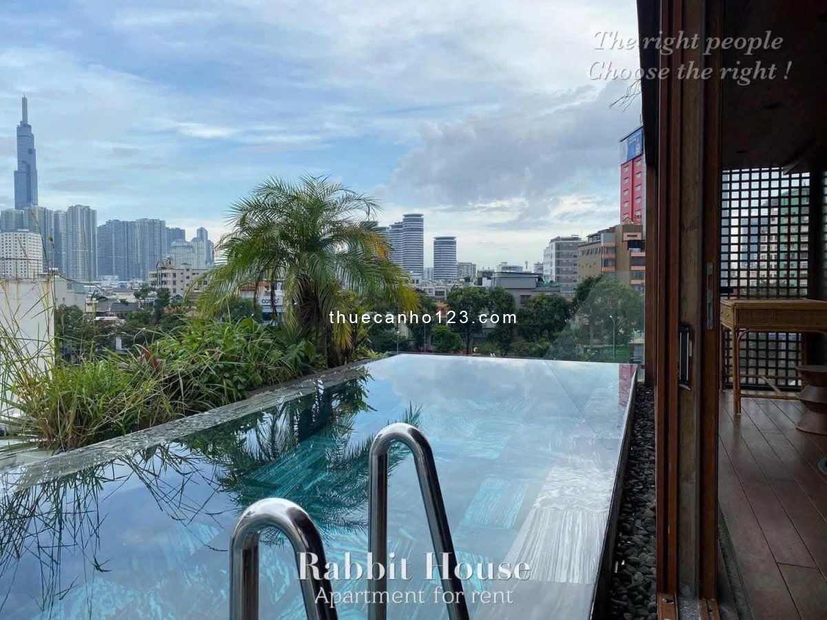 CHO THUÊ CĂN HỘ BÌNH THẠNH_1PN rộng 40m2_CÓ HỒ BƠI_THANG MÁY_GIẶT RIÊNG_NGAY NGÃ TƯ HÀNG XANH