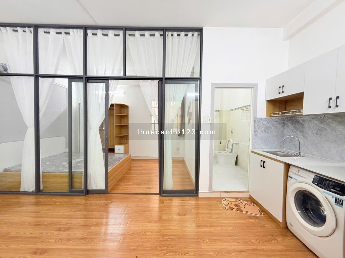 Căn hộ 1 phòng ngủ rộng, full nội thất, tách bếp riêng – Thăng Long, Phường 4, Tân Bình