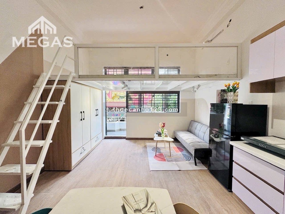 Căn hộ 2 chỗ ngủ mới 100% có ban công đón nắng ngay Chu Văn An - Gần Học Viện Cán Bộ - Giáp Quận 1,3