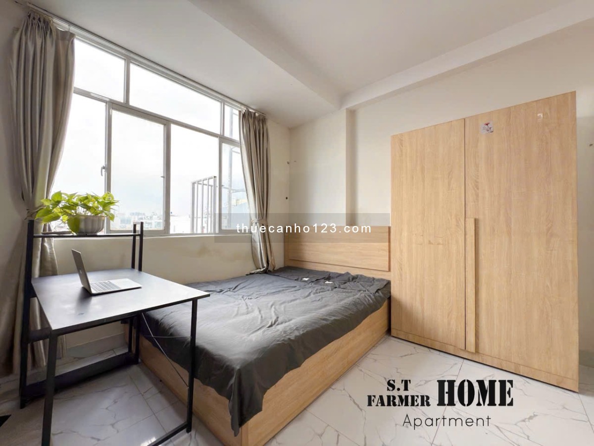 Phòng cho thuê Trương Công Định, P14 – Cửa sổ thoáng mát, đầy đủ nội thất như ảnh – Gần ĐH CN