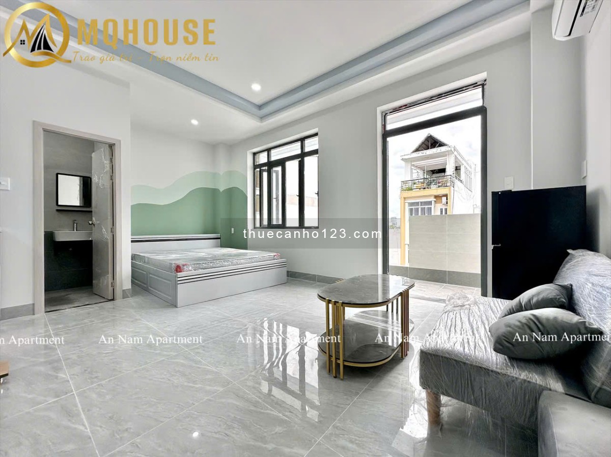 [NHÀ MỚI 100%] Studio balcony 40m2 - Nội thất hiện đại, thang máy - Gần Ngã Tư Hàng Xanh