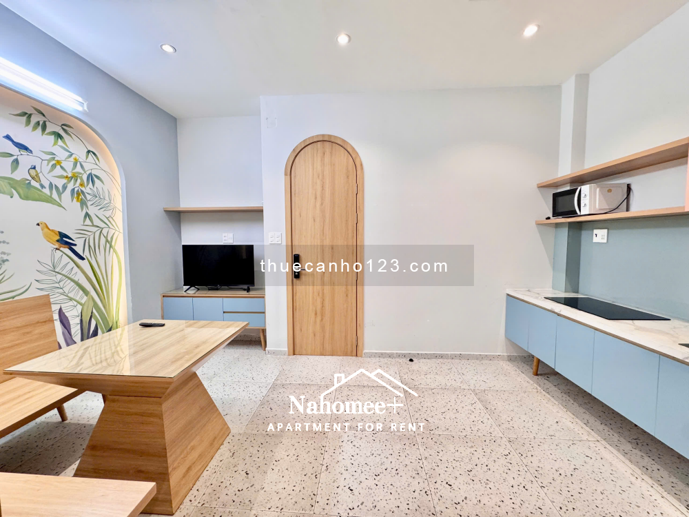 Căn hộ 1pn, ban công/cửa sổ, thiết kế độc đáo, 50m², ngay cầu Lê Văn Sỹ, trung tâm Quận 3