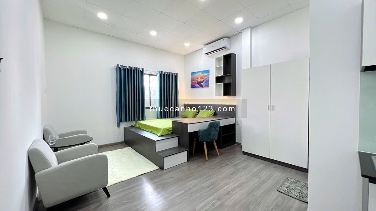 Cho thuê căn hộ Trần Quốc Hoàn, P4, Q. Tân Bình – không gian yên tĩnh, cửa sổ hành lang đẹp