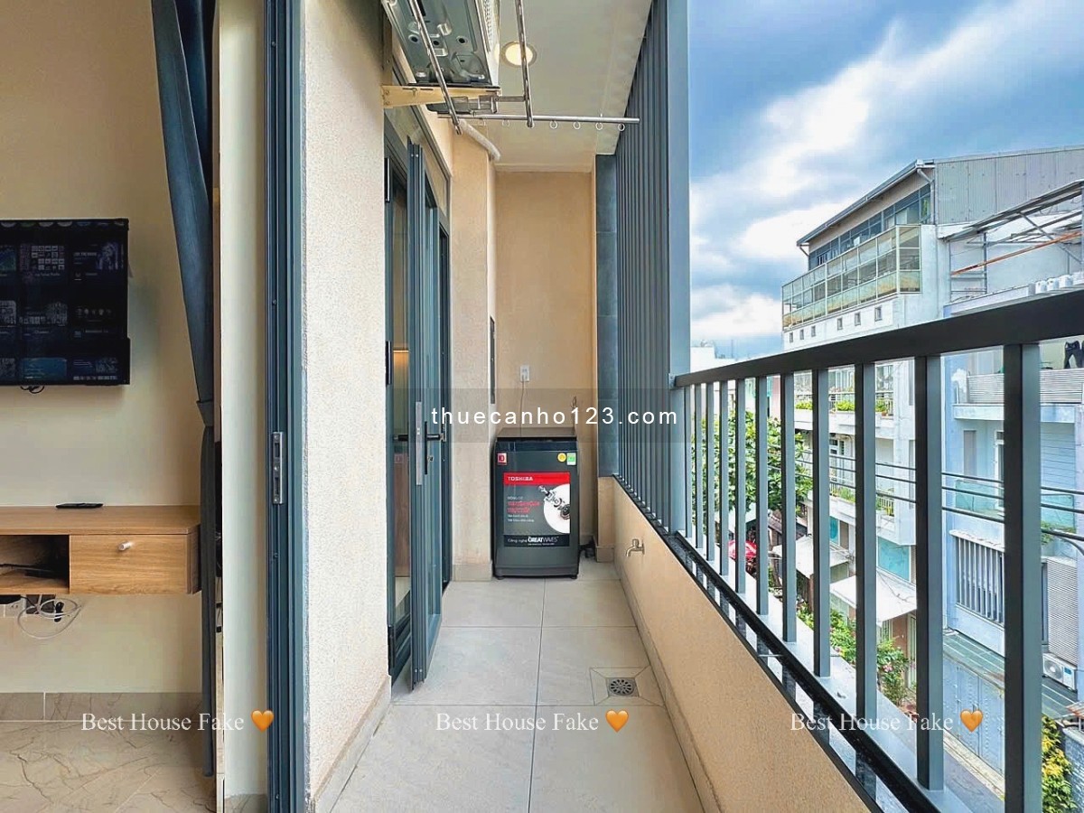 Căn hộ cao cấp giặt riêng, ban công, full nội thất – tivi / bếp / máy lọc nước – ZL 0909 186 134