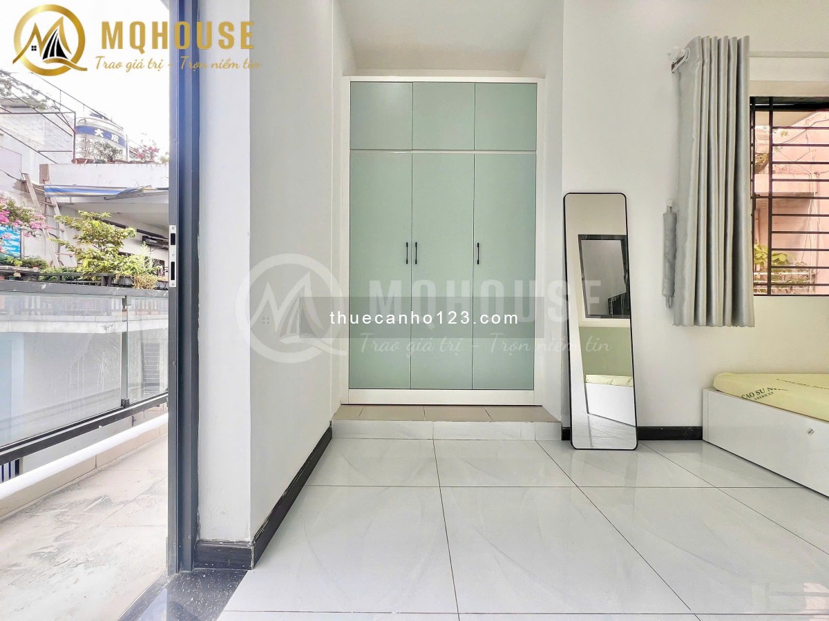 Giảm giá sốc! Căn hộ 1PN balcony - Tone xanh pastel, nội thất hiện đại - Ngay Phan Văn Trị