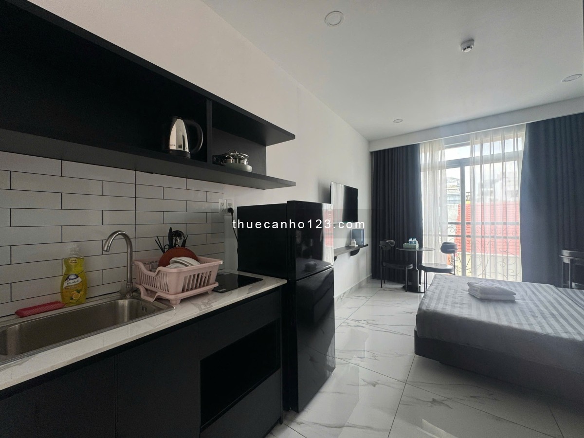 Cho thuê Studio 35m2 full nội thất ban công rộng thoáng tại Nơ Trang Long Bình Thạnh