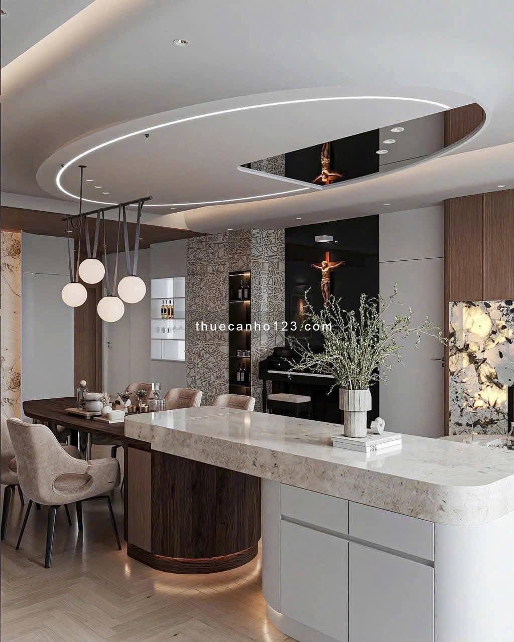 Thuê Vinhomes Golden River 3PN 2WC View sông Landmark 81 Full nội thất cao cấp cầu Ba Son Nguyễn Huệ