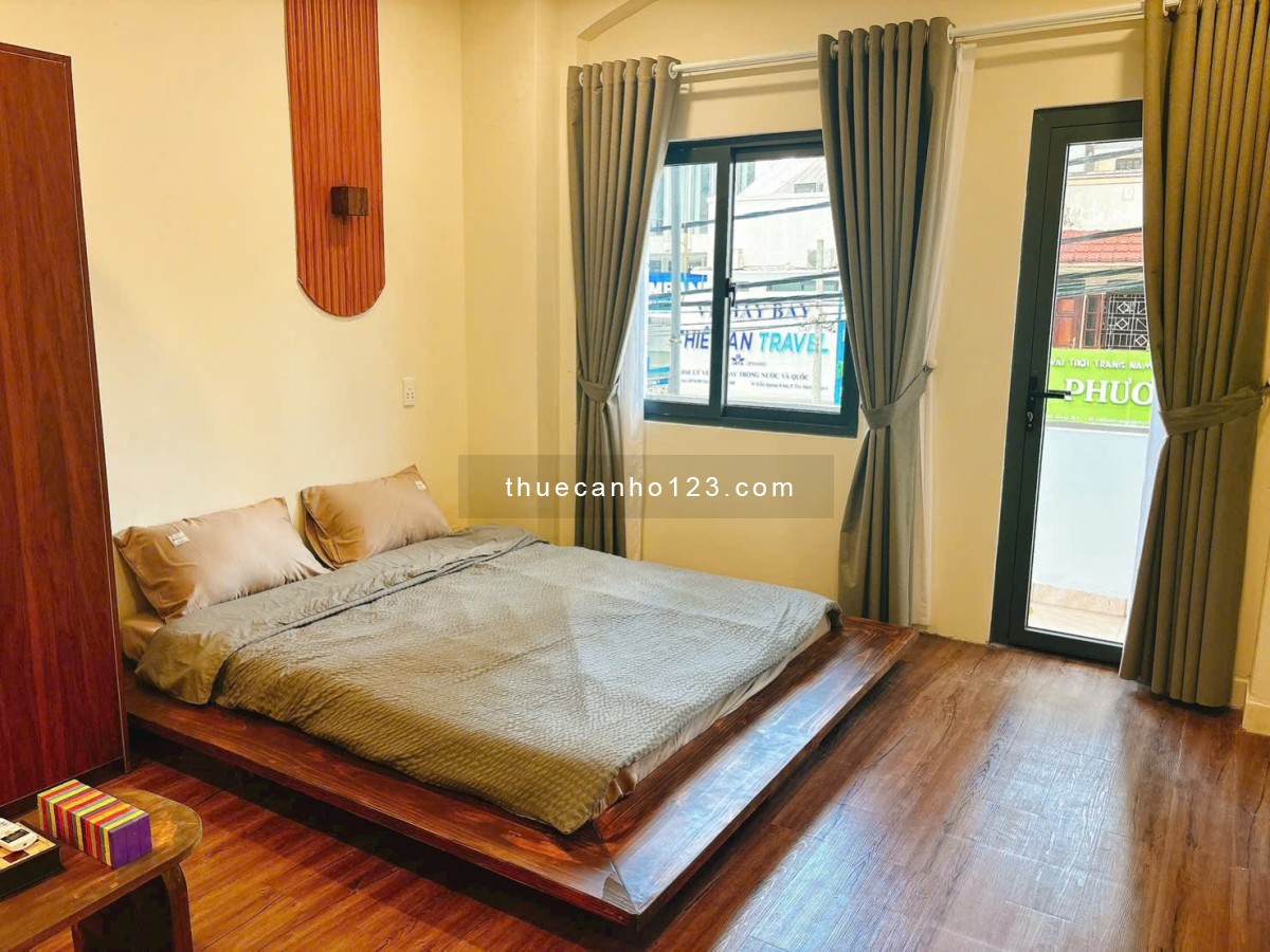 Cho thuê studio 35m2 full nội thất có ban công thoáng tại Bùi Đình Túy, Bình Thạnh, gần chợ Bà Chiểu