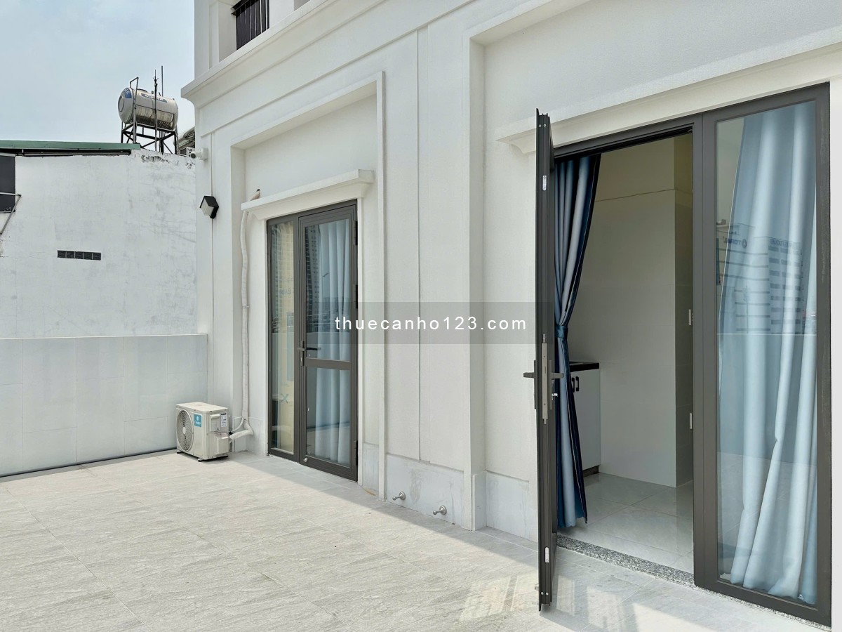 Căn hộ 1Pn tách bếp ban công thoáng mát, full nội thất, gần khu ăn uống, gym, thuận tiện đi GV,Q3,PN