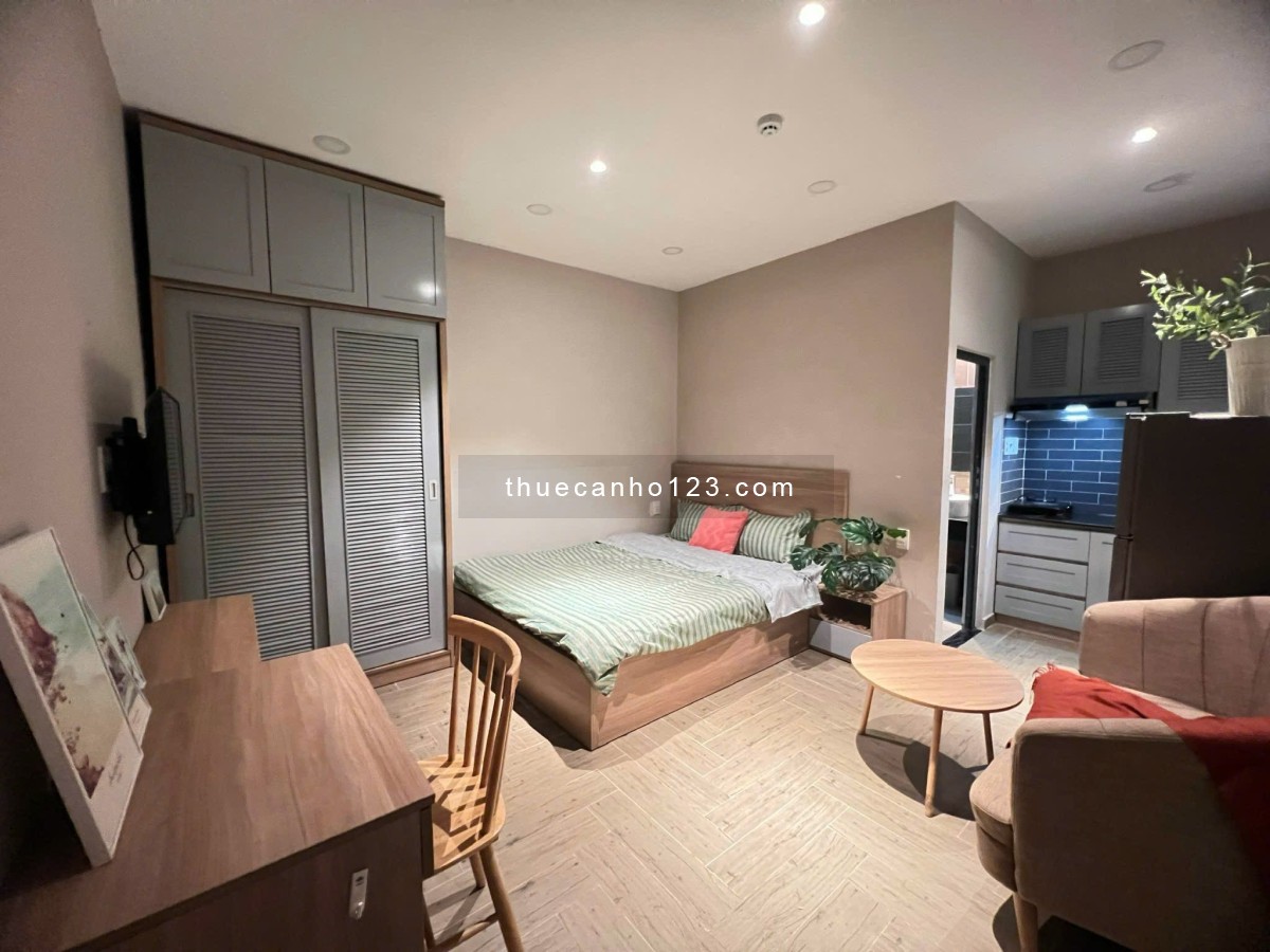 Cho thuê Studio 35m2 full nội thất cửa sổ thoáng mát tại Nơ Trang Long Bình Thạnh gần Phạm Văn Đồng