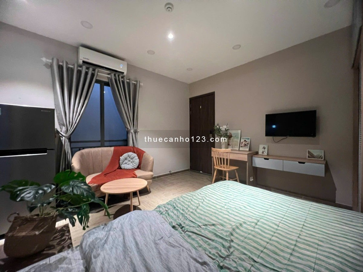 Cho thuê Studio 35m2 full nội thất cửa sổ thoáng mát tại Nơ Trang Long Bình Thạnh gần Phạm Văn Đồng