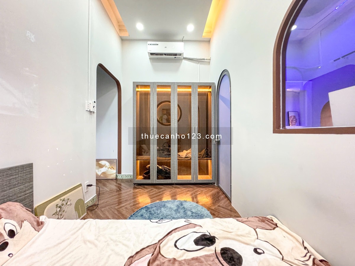 Căn hộ 1 phòng ngủ siêu thoáng – Có ban công, tách bếp, máy giặt riêng – Ba Vân, P14, Tân Bình