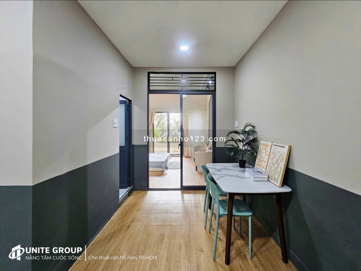 Cho thuê căn hộ 1PN 45m2 tách bếp ban công thoáng mát tại Nơ Trang Long Bình Thạnh gần chợ Bà Chiểu