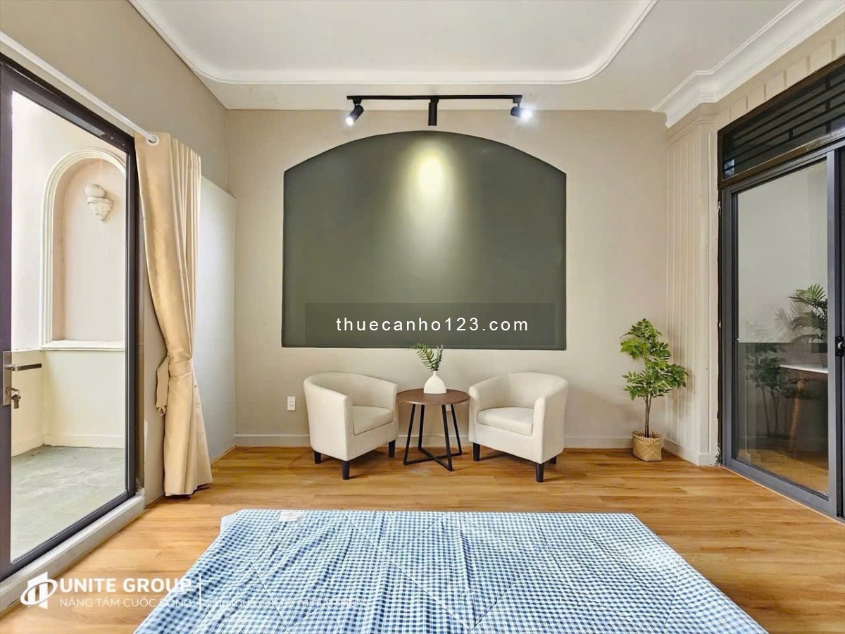 Cho thuê căn hộ 1PN 45m2 tách bếp ban công thoáng mát tại Nơ Trang Long Bình Thạnh gần chợ Bà Chiểu