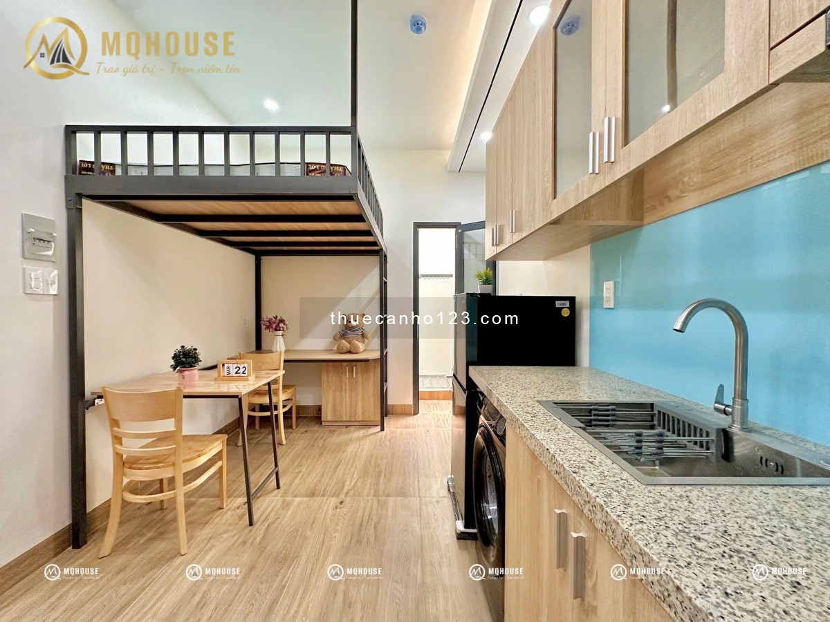 Gác mới 100% nội thất cao cấp - Giặt riêng - Bếp điện, máy hút