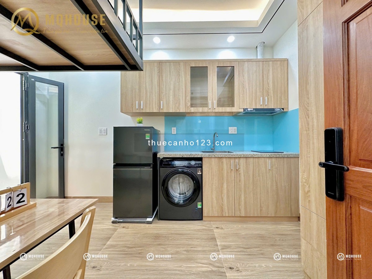 Gác mới 100% nội thất cao cấp - Giặt riêng - Bếp điện, máy hút