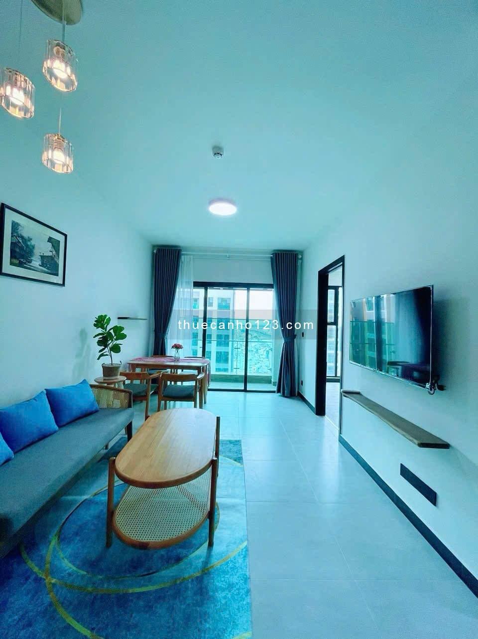 Thuê Delasol 2PN 2WC view sống Tôn Thất Thuyết Q4 gần cầu Calmette Kênh Tẻ Q1 Q3 Bitexco Nguyễn Huệ