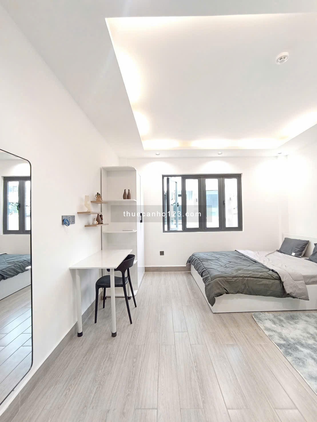 Cho thuê Studio 35m2 full nội thất ban công tại Bùi Đình Túy Bình Thạnh gần chợ Bà Chiểu