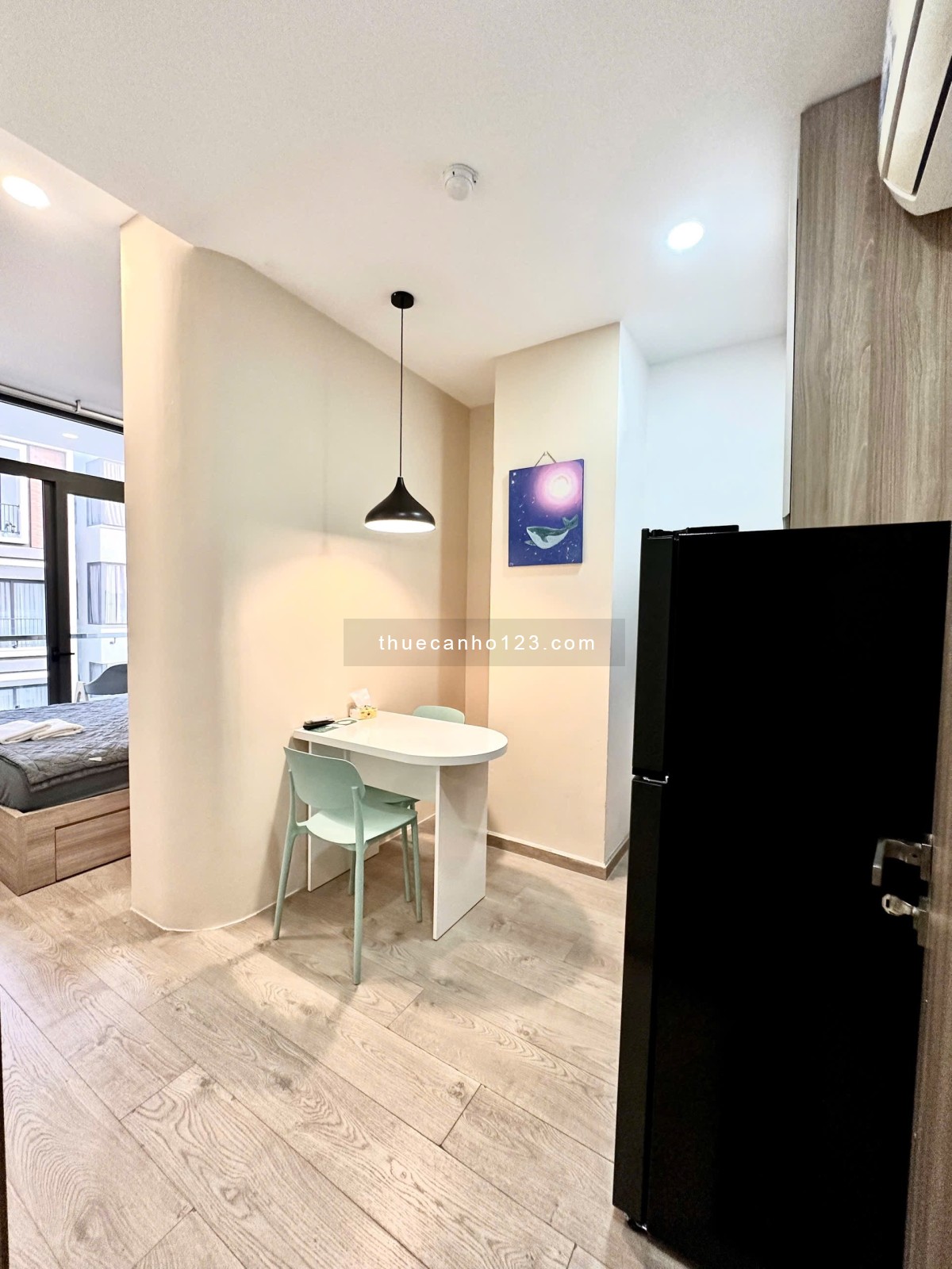 Căn hộ 1PN tách bếp, ban công thoáng mát, ngay cầu thị Nghè, ra vào vân tay, thang máy, gần Q1,3