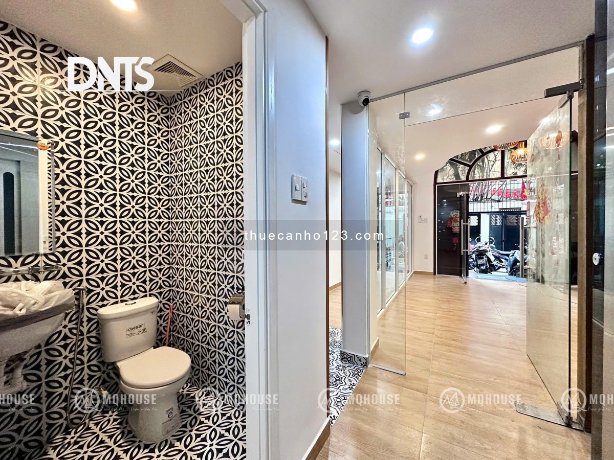 Căn hộ tầng trệt làm MB Kinh Doanh, Văn Phòng 1trêt + 1 Lửng Nguyễn Văn Mai, Q3, Có bảo vệ, máy lạnh