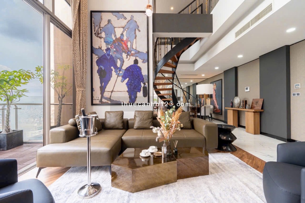 Thuê Millennium penthouse 3PN 3WC view sông Sài Gòn tầng cao nhất Bến Vân Đồn Q4 gần Q1 Q3 Bitexco