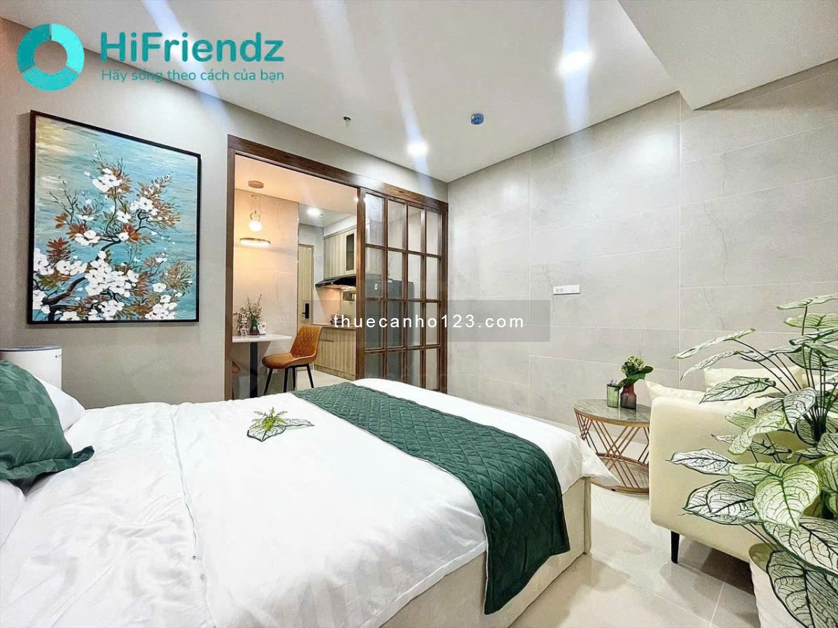 Cho thuê căn hộ Bình Thạnh, 1PN full nội thất, 35m², ban công, thang máy, giặt riêng, tiện đi metro