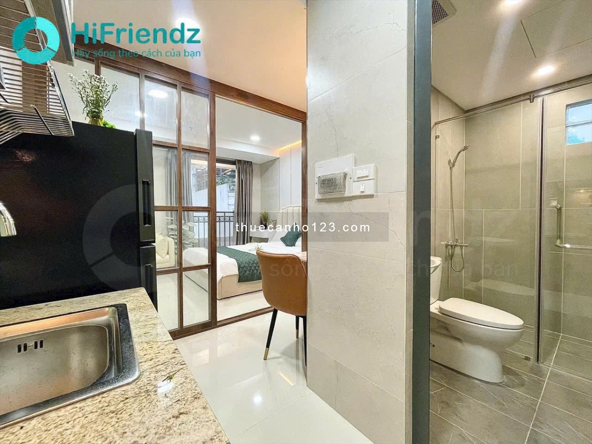 Cho thuê căn hộ Bình Thạnh, 1PN full nội thất, 35m², ban công, thang máy, giặt riêng, tiện đi metro