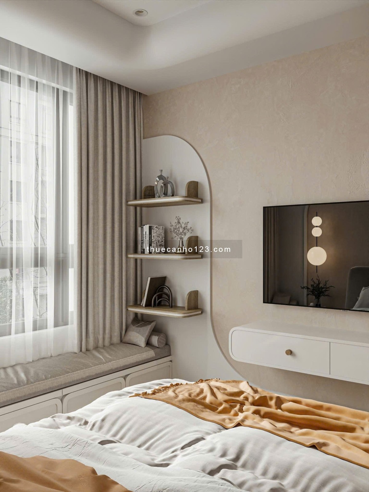 Cho thuê căn hộ 1 phòng ngủ đường Lam Sơn, gần sân bay Tân Sơn Nhất, Tân Bình