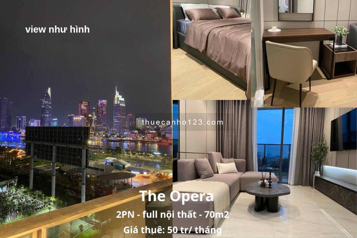 The Opera Thủ Thiêm – Căn hộ 2PN full nội thất, nhà đẹp 100%, view pháo hoa trực diện.