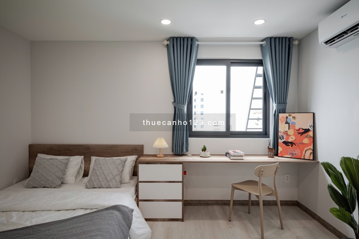 Hệ thống cho thuê căn hộ dịch vụ, phòng full nội thất mới có ban công, cửa sổ thoáng mát gần sân bay