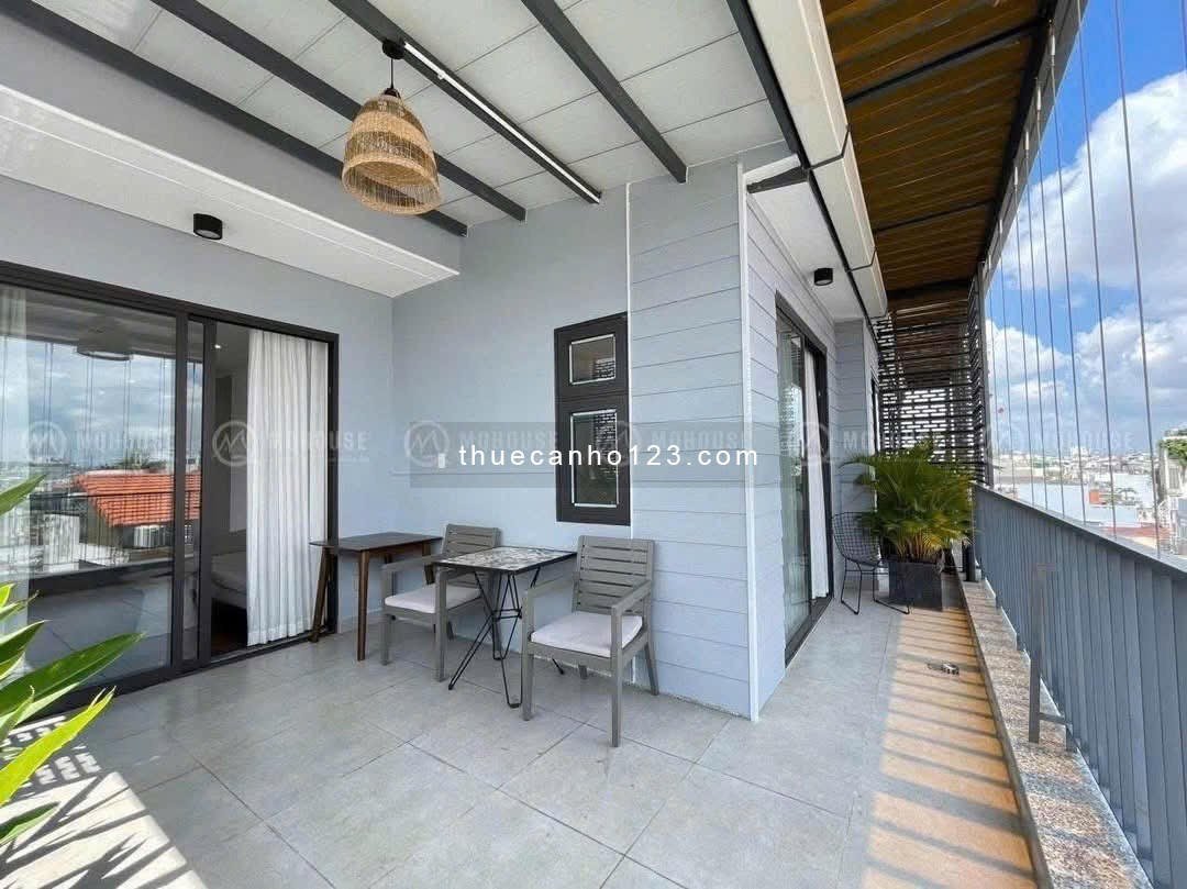 Cho thuê căn hộ 1pn full nội thất tiện nghi, có ban công cửa sổ lớn gần sân bay Tân Sơn Nhất