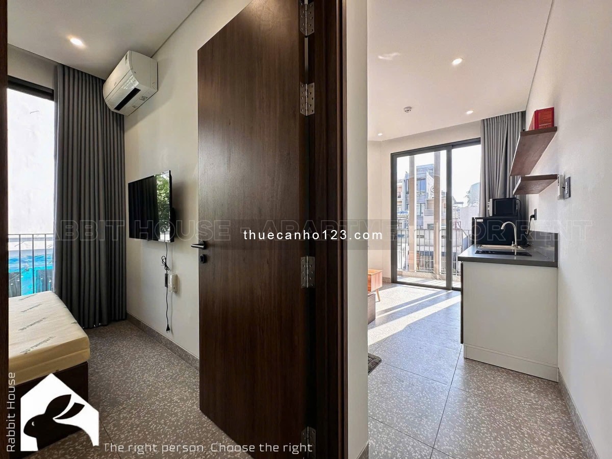 Căn hộ 1PN balcony máy giặt riêng thang máy gần CV HVT sân bay TSN GA T3 VX Lăng Cha Cả