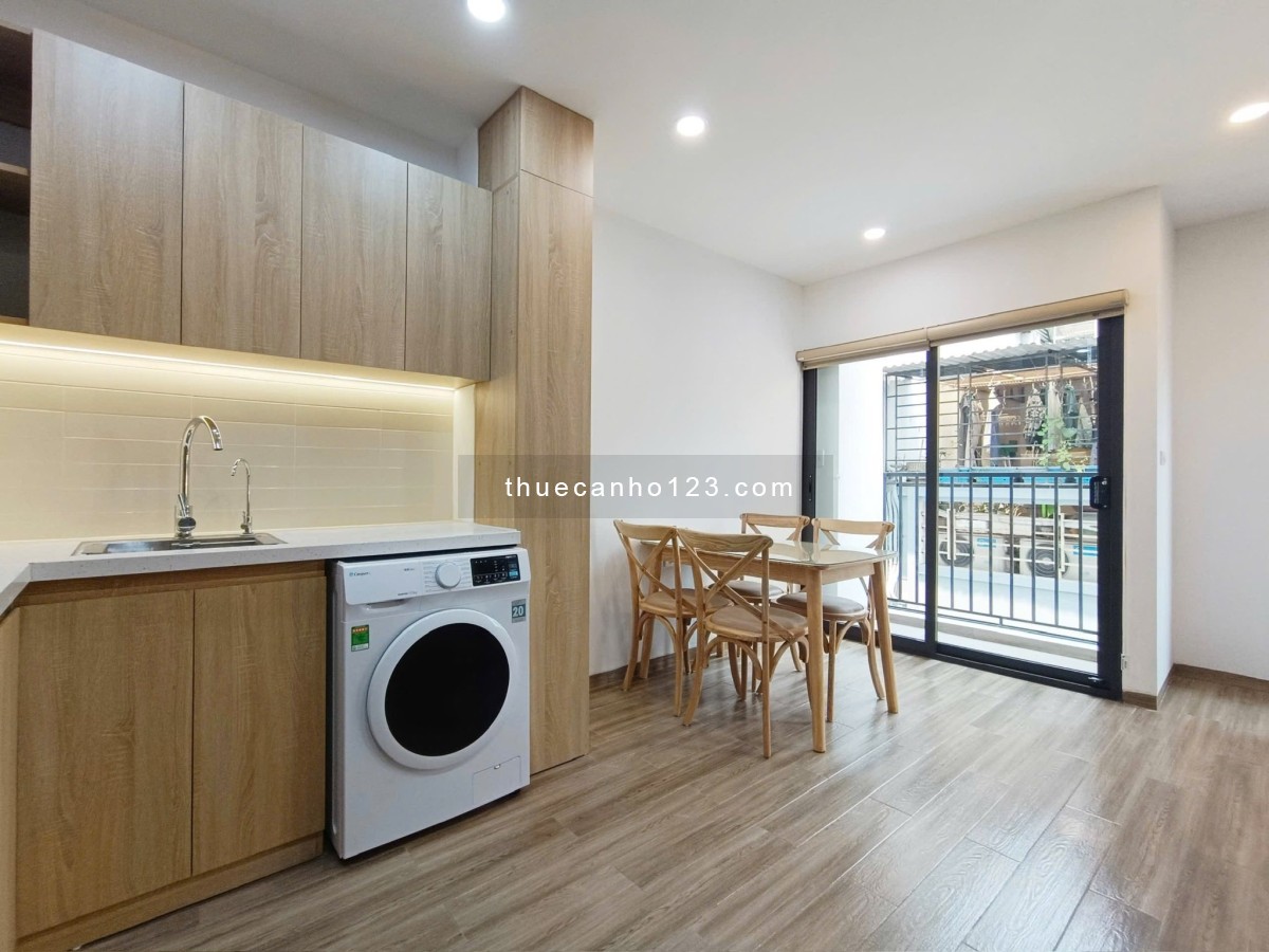 Cho thuê căn hộ mới 100% - 1PN, 1PK / Studio ban công, máy giặt riêng gần sân bay Tân Sơn Nhất-K300