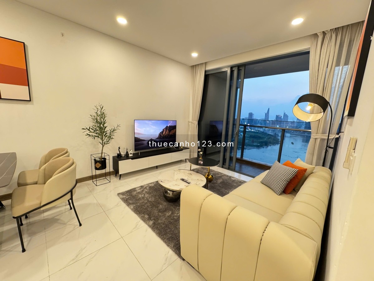 Cho thuê căn hộ Sunwah Pearl – 2+1PN, full nội thất cao cấp – View sông & Bitexco đẳng cấp