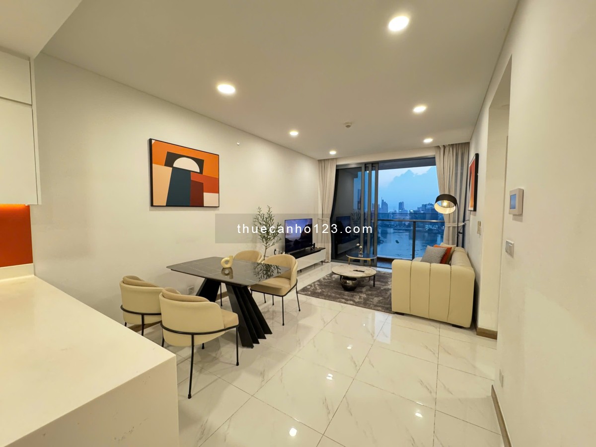 Cho thuê căn hộ Sunwah Pearl – 2+1PN, full nội thất cao cấp – View sông & Bitexco đẳng cấp