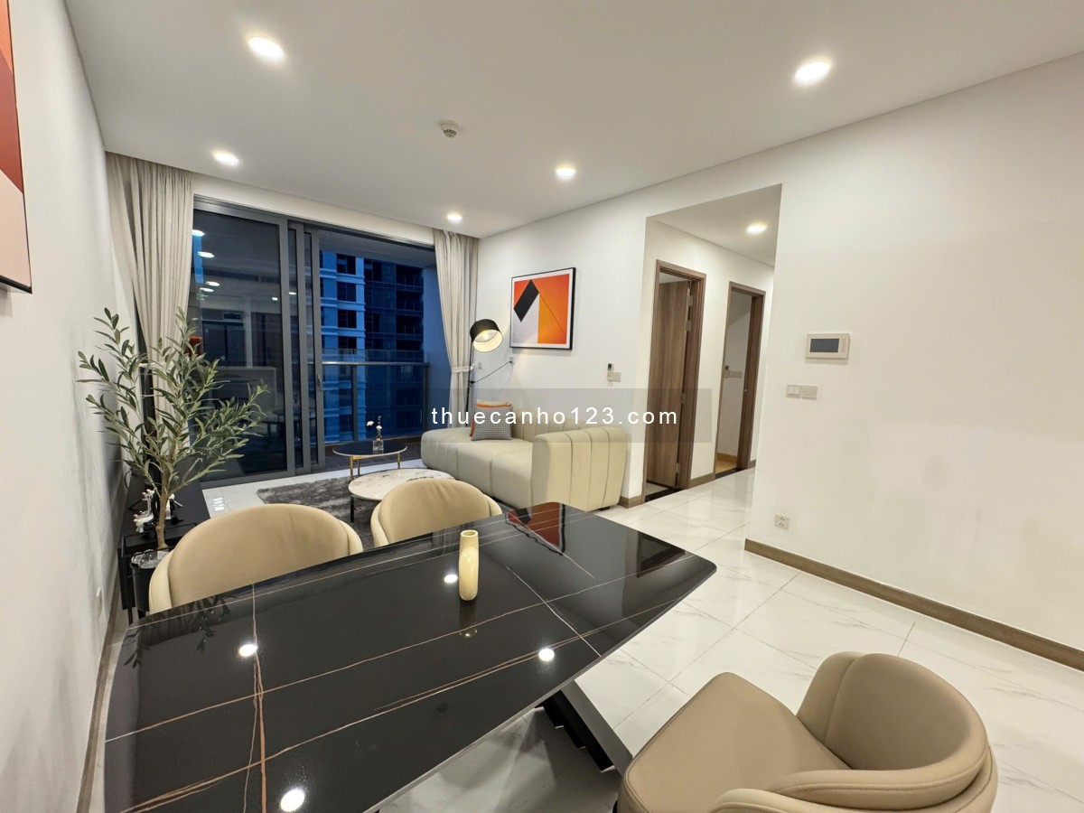 Cho thuê căn hộ Sunwah Pearl – 2+1PN, full nội thất cao cấp – View sông & Bitexco đẳng cấp
