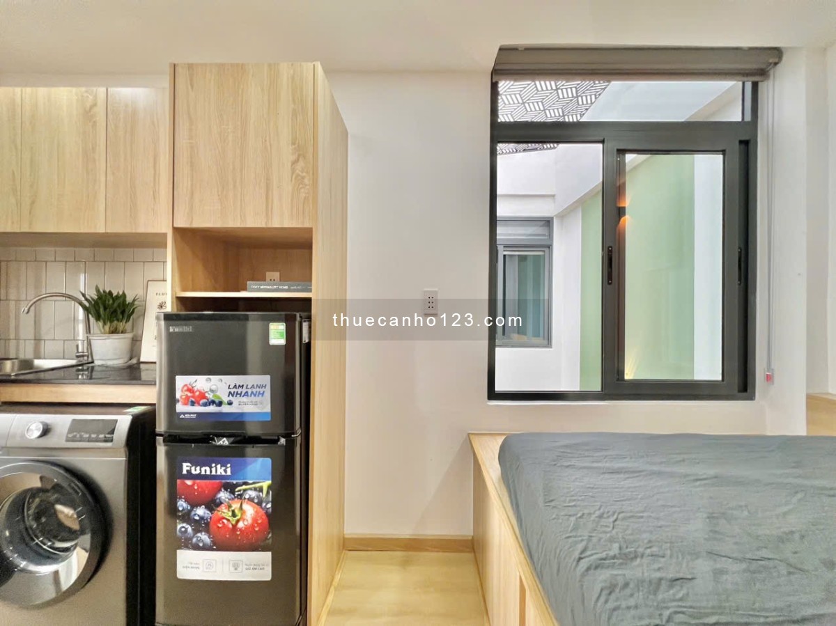 Studio cửa sổ rộng – nội thất như hình, máy giặt riêng – 4 Lưu Chí Hiếu, P. Tây Thạnh, Tân Phú