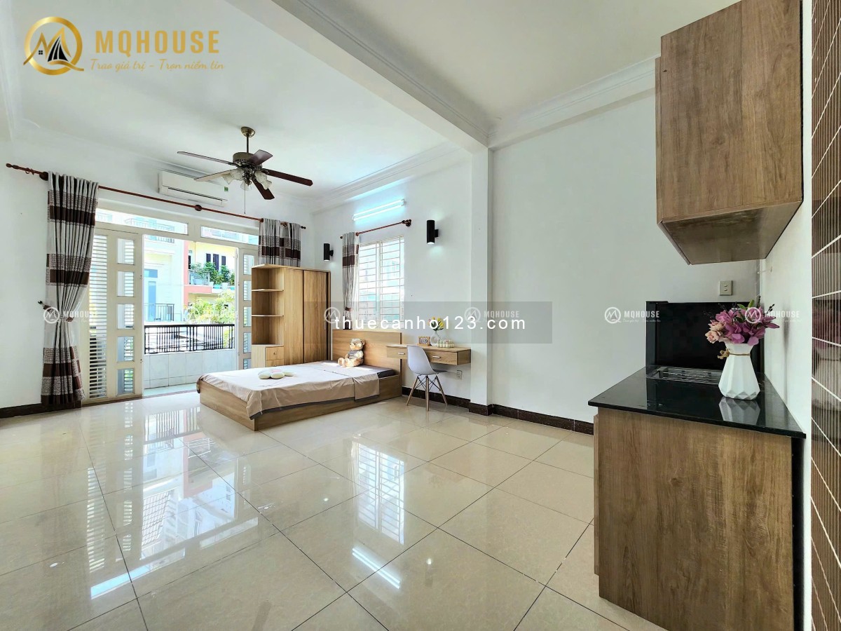 Căn Hộ Studio Full Nội Thất – Ban Công, Cửa Sổ Thoáng Mát, Máy Giặt Riêng – Gần Etown Sân Bay TSN