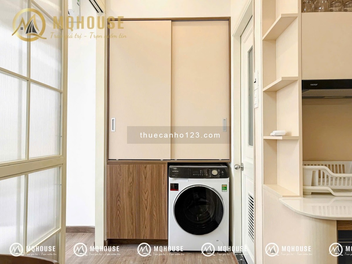 Căn hộ 2 phòng ngủ tách bếp full nội thất cửa sổ trời ban công 45m² gần Nhà Hát Thành Phố