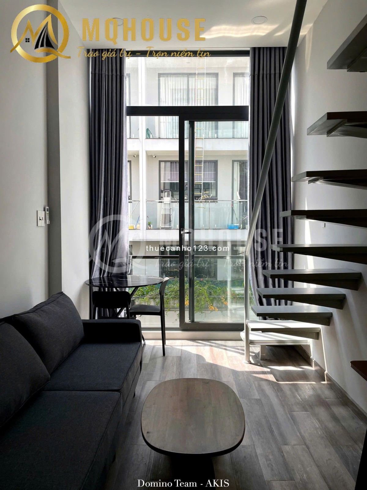 Căn hộ 2 phòng ngủ tách bếp full nội thất cửa sổ trời ban công 45m² gần Nhà Hát Thành Phố